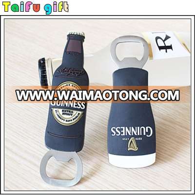 wholesale custom beer opener Eco-friendly 3D rubber beer opener pvc bottle shape beer opener